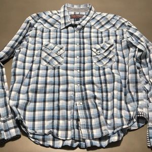 Men’s Rock & Roll Cowboy Snap Up Shirt size XXL